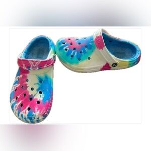 Crocs Unisex Lined Clogs Mules Festival Dead Head Tie Dye Men’s 5‎ Women’s 7 GUC